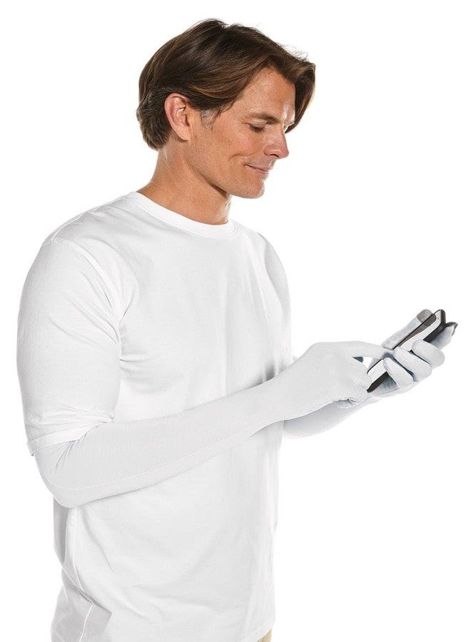 Coolibar Long Full Finger UV Sun Gloves - UPF 50+ Sun Protection - Culebra in White - Image 1